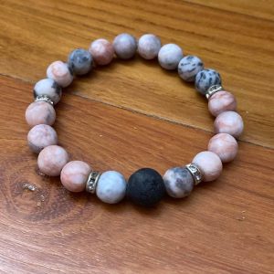 Matt zebra jáspis karkötő