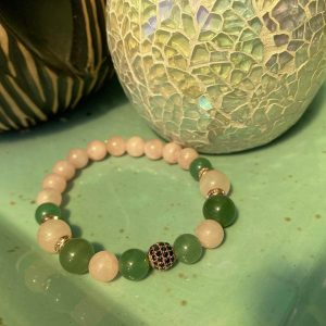 Aventurin-rózsakvarc cirkon kővel