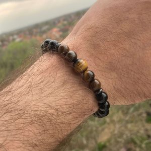 Tigrisszem-ónix karkötő