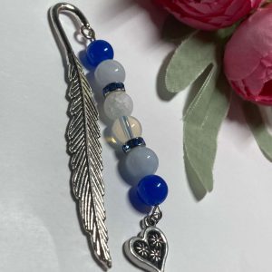 Kék szives könyvjelző