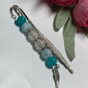 Kék-menta angyalszárnyas könyvjelző