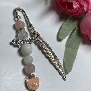 Rózsaszín tulipános könyvjelző