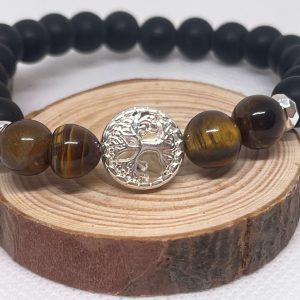 Hematit életfa medálos karkötő