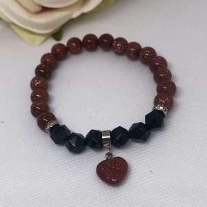 Goldfluss és ónix karkötő