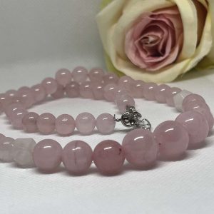 Rózsakvarc nyaklánc