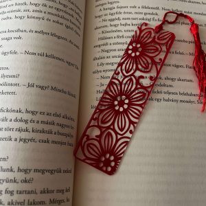 Virágos plexi könyvjelző
